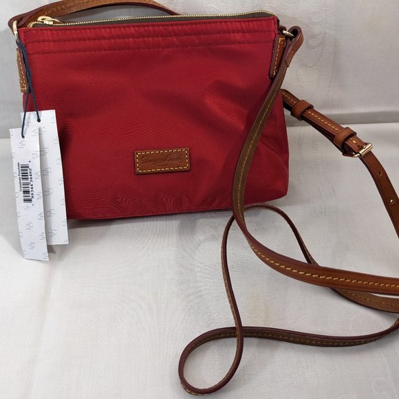 Get Ready For Fall With A Wonderful Dooney Red Nylon Cross Body Bag  NWT - Picture 1 of 12